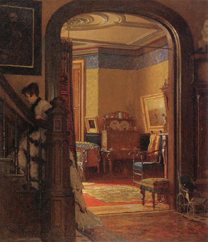 Eastman Johnson Not at Home Germany oil painting art